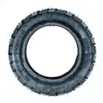 Winter tire set comprised of two tires. Each tire is 10-inches tall and 3 inches wide, featuring off-road thread suitable for use in the winter (up to -40 degrees Celsius). Made with reinforced rubber, this tire is designed for rugged trail use. 

