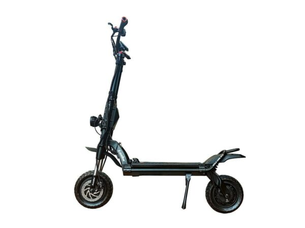 It's an OFF-ROAD electric scooter with an IPX5 water resistance rating. Full power of 4000W. 180 km Range and double hydraulic disc brakes + EABS. Buy now! PRE-ORDER Kaabo Wolf Warrior King GTR